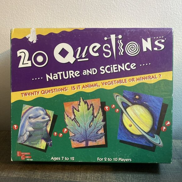Vintage 20 Questions‎ Nature and Science Complete 1993 University Games - Picture 1 of 8